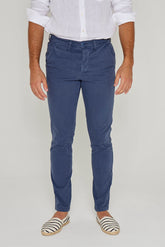 JACOBSON – Men’s Slim Fit Stretch Cotton Chino Pants – Navy Blue